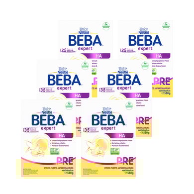 Nestlé BEBA Anfangsnahrung expert HA PRE von Geburt an 6x550 g Nestlé BEBA Anfangsnahrung expert HA PRE von Geburt an 6x550 g von Nestle Beba