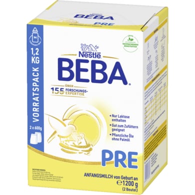 Nestlé BEBA PRE Anfangsmilch von Geburt an Vorratspack 1x1200g Nestlé BEBA PRE Anfangsmilch von Geburt an Vorratspack 1x1200g von Nestle Beba