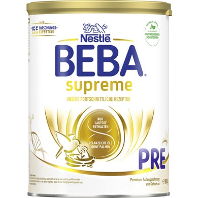 Nestlé BEBA SUPREME PRE Anfangsmilch von Geburt an 1x800g Nestlé BEBA SUPREME PRE Anfangsmilch von Geburt an 1x800g von Nestle Beba