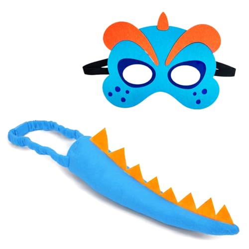 BEBAOVO Dinosaurier Kostüm Dinosaurier Schwanz und Maske Set für Halloween Dinosaurier Kostüm Zubehör Dress Up Party Dino Maske Dino Schwanz BEBAOVO Dinosaurier Kostüm Dinosaurier Schwanz und Maske Set für Halloween Dinosaurier Kostüm Zubehör Dress Up Party Dino Maske Dino Schwanz von BEBAOVO