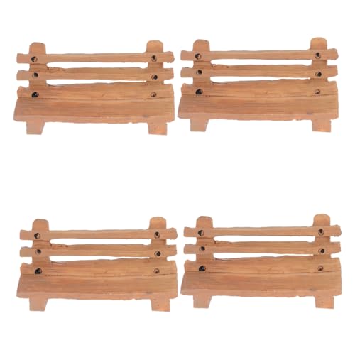 4Stücke Harz Realistische Mini Möbel für Puppenhäuser Strand und Sandkastendekoration DIY Miniaturmöbel für Home Office von BEBEMOKO