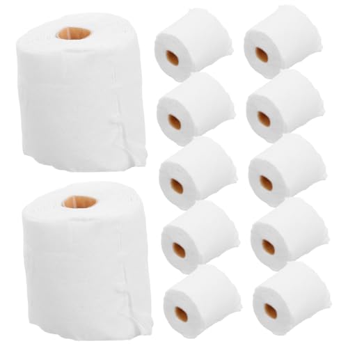 BEBEMOKO 12 Stück Miniatur-Toilettenpapier, realistisches Badezimmer-Dekor-Zubehör für Puppenhaus-Szenen für Küche und Badezimmer, authentische Note zu Miniatur BEBEMOKO 12 Stück Miniatur-Toilettenpapier, realistisches Badezimmer-Dekor-Zubehör für Puppenhaus-Szenen für Küche und Badezimmer, authentische Note zu Miniatur von BEBEMOKO