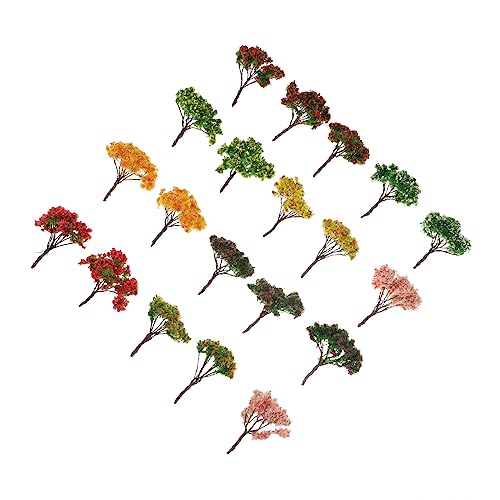 BEBEMOKO 20 Stück Modellbaum Miniaturen Zum Basteln Dekoration Kiefer Klein Mini-Weihnachtsbaum Modellbäume Feengarten Baum Diorama -bäume Groß Draußen Fälschung Für Plastik von BEBEMOKO