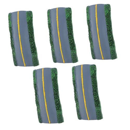 BEBEMOKO 5 Stück Teiliges Miniatur-Highway Modell aus Langlebigem Resin Realistisches Straßen-Diorama für DIY Architektur Kompatibel mit Modelleisenbahn und Landschaftsgestaltung Einfach zu von BEBEMOKO
