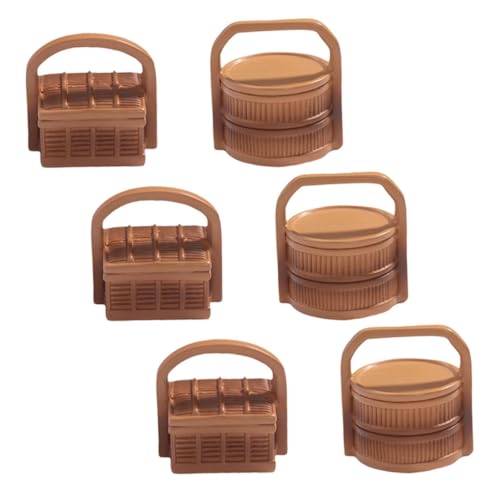 BEBEMOKO 6 Stück simulierte Bambus-Lebensmittelbox-Körbe, Heimdekoration, Puppenhaus, Mini-Korb, winziger Aufbewahrungskorb, Miniatur-Brotkorb, Pflanztöpfe, Miniatur-Puppenhauskorb, Kaffeeharz BEBEMOKO 6 Stück simulierte Bambus-Lebensmittelbox-Körbe, Heimdekoration, Puppenhaus, Mini-Korb, winziger Aufbewahrungskorb, Miniatur-Brotkorb, Pflanztöpfe, Miniatur-Puppenhauskorb, Kaffeeharz von BEBEMOKO