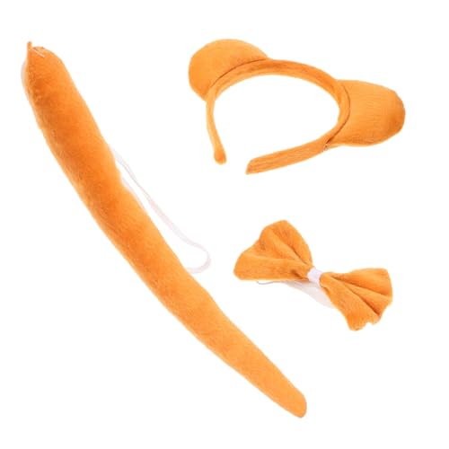 BEBEMOKO Braunbärkleid Tier Kinderbär Stirnband Bärenkostüm Accessoires Rollenspiel Schwanzbären Bären Accessoires Stirnband Requisiten Kostüm Bärenohr Stoff von BEBEMOKO