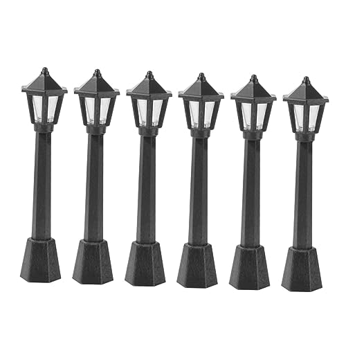 BEBEMOKO Mini-Lampen-Modell, Retro-Straßenlicht-Modelle für Mikro-Landschaftssimulation, Straßenlaternen-Zubehör für Puppenhaus und Gartendekoration, 6 Stück BEBEMOKO Mini-Lampen-Modell, Retro-Straßenlicht-Modelle für Mikro-Landschaftssimulation, Straßenlaternen-Zubehör für Puppenhaus und Gartendekoration, 6 Stück von BEBEMOKO