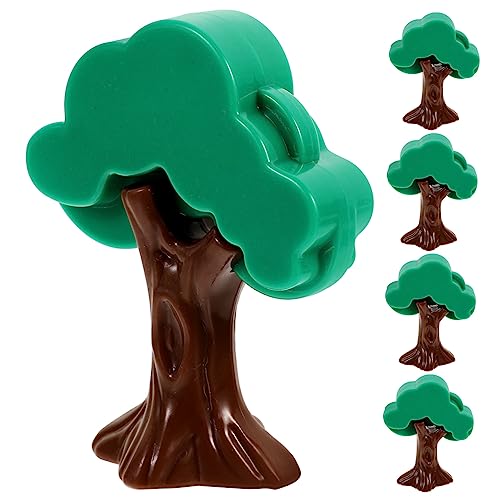 BEBEMOKO Miniatur-Baummodell-Zubehör für Zugstrecke, lebendige Waldlandschaft, Bäume für DIY-Modelleisenbahn für Erkundung und Elternaktivitäten, 5 Stück von BEBEMOKO