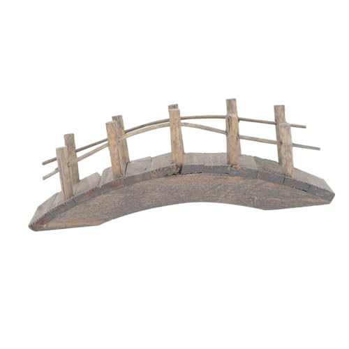 BEBEMOKO Outdoor Miniatur Holz Bogen Brücke Modell für Garten Dekoration Puppenhaus Landschaft Dekor Langlebig und Design für den Innen- und Außenbereich von BEBEMOKO