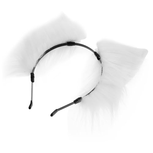 BEBEMOKO Plüschiges Katzenohren Haarband Damen Haaraccessoire Tierohren Kopfband für Kostüm Cosplay Halloween Party von BEBEMOKO