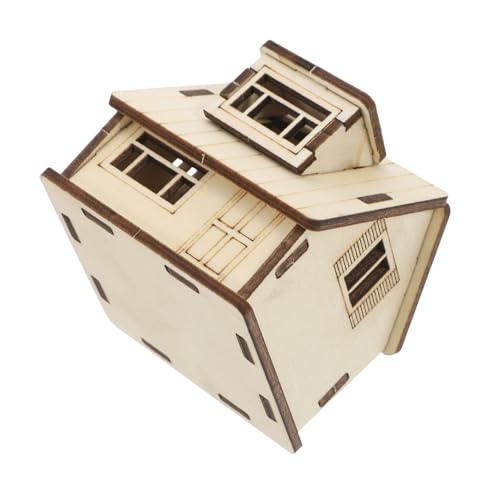 BEBEMOKO Puzzle Haus Unfertiges Modellkit DIY Miniatur Puppenhaus für Jugendliche und für Kreative Bastelprojekte von BEBEMOKO