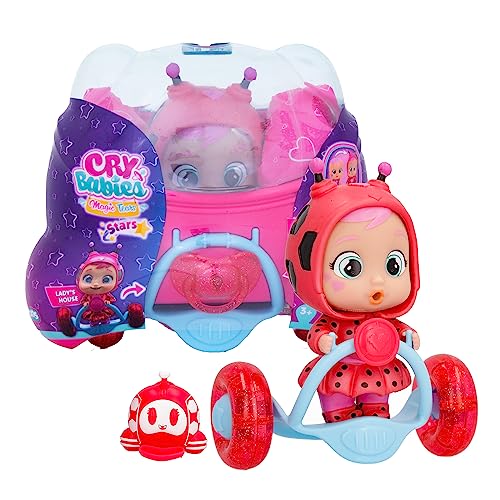 Cry Babies Magic Tears House Star Lady, Sammlerstückpuppe, gekleidet mit einem schillernden Silikonkleid, Spielzeug für Mädchen und Kinder + 3 Jahre von Cry Babies Magic Tears