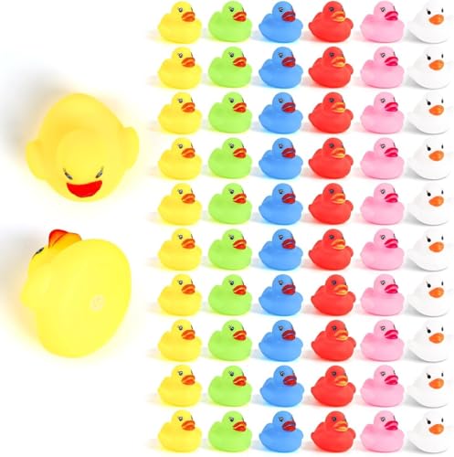 60 Stück Glitzer Badeenten Set – Mini Quietscheente mit Farb-Flash Bunte Gummiente Kinder Badespielzeug für Badewanne, Geburtstag & Party 60 Stück Glitzer Badeenten Set – Mini Quietscheente mit Farb-Flash Bunte Gummiente Kinder Badespielzeug für Badewanne, Geburtstag & Party von BECEEL