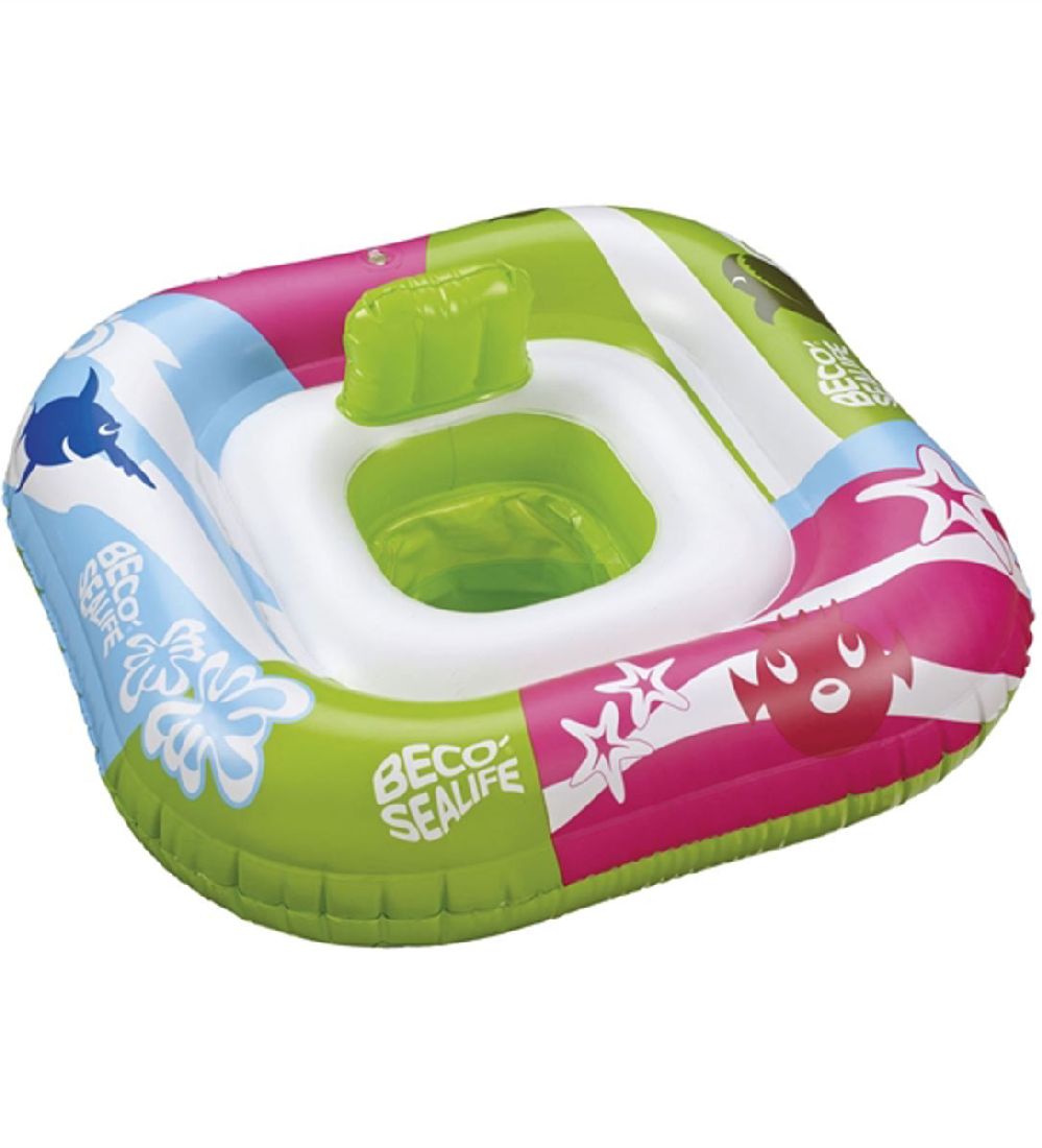 BECO Schwimmring m. Sitz - 0-11 kg - Grün/Pink/Blau - BECO - 0-1 Jahre (50-80) - Schwimmring von BECO
