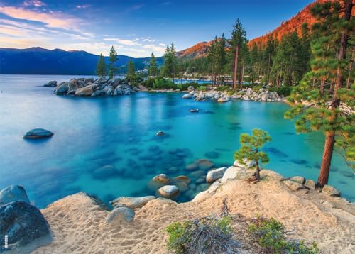 BEDUKE Puzzle für Erwachsene, 1000 Teile, Lake Tahoe, präzise, ineinandergreifend, dick, stabil, 1000 Teile, ab 14 Jahren, Familienspiel von BEDUKE