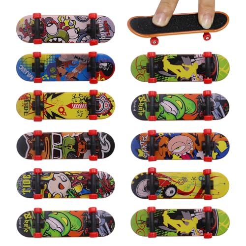 BEELUKY 12 Stück Finger Skateboard Set Mini Fingerskateboard Set Professionelles Finger Spielzeug Skateboard Kinder Fingerboard für Kindergeburtstag Kreatives Gastgeschenke BEELUKY 12 Stück Finger Skateboard Set Mini Fingerskateboard Set Professionelles Finger Spielzeug Skateboard Kinder Fingerboard für Kindergeburtstag Kreatives Gastgeschenke von BEELUKY