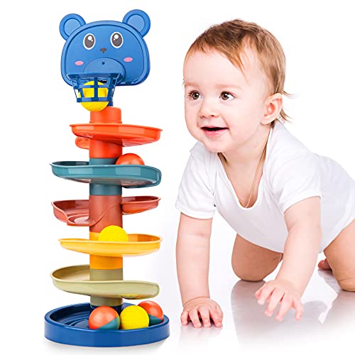 BEESTECH Ballturm für Kleinkinder, Fallturm und Rollturm, Lernspielzeug für Kinder ab 2 3 4 Jahren, Mädchen, Kinderaktivitäten mit 6 Bällen BEESTECH Ballturm für Kleinkinder, Fallturm und Rollturm, Lernspielzeug für Kinder ab 2 3 4 Jahren, Mädchen, Kinderaktivitäten mit 6 Bällen von BEESTECH