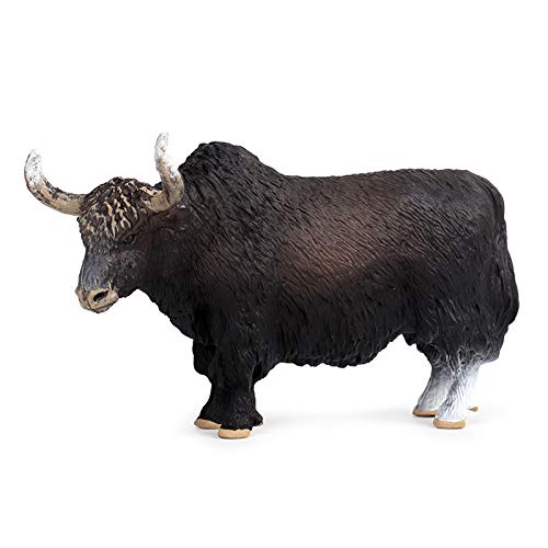 BEIEM 14.5X3.5X8.5Cmklassisches Schwarz Tiere Actionfiguren Rinder Bull Ox Figur PVC Nettes Lebensechtes Modell Spielzeug von BEIEM