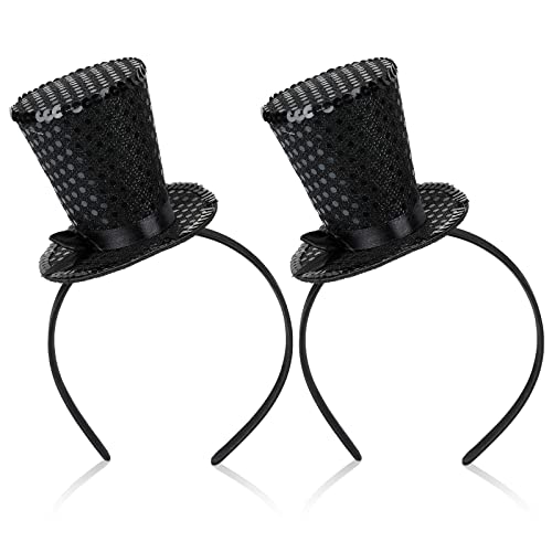 BEIMEIII 2 Stück Mini Zylinder Hut Schwarz Haarreif Mini Hut Haarreif Kostüm Party Hut für Abschlussball,Karneval,Geburtstag,Mottoparty BEIMEIII 2 Stück Mini Zylinder Hut Schwarz Haarreif Mini Hut Haarreif Kostüm Party Hut für Abschlussball,Karneval,Geburtstag,Mottoparty von BEIMEIII