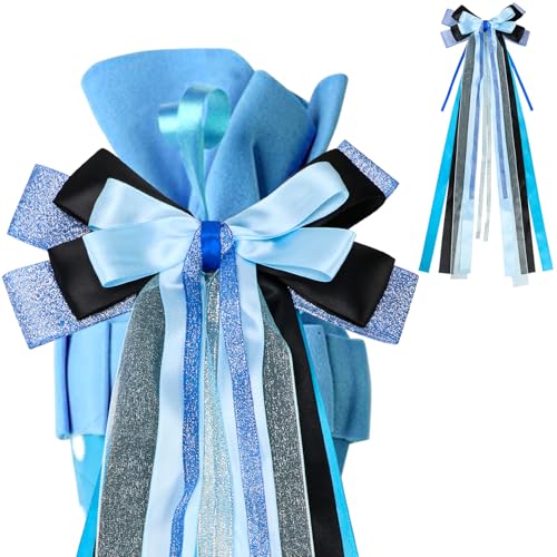 BEIMEIII Schultüte Mädchen Junge Schultüten Schleife Zuckertüten Schleife Schultüte Dekoration Schultütenschleife Zuckertüten Bastelset zur Einschulung Blau von BEIMEIII