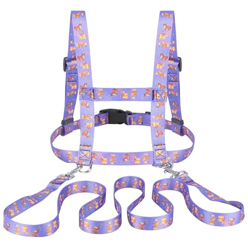 Pferdeleine zum Spielen für Kinder Lila Pferdeleine Pferde Longierleine Harness Pferdegeschirr für Kinder zum Spielen für Jungen und Mädchen Skifahren Rollenspiel Spielen von BEIMEIII