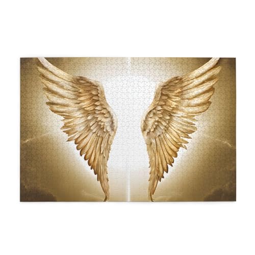 Engelsflügel-gedrucktes Bild, personalisiertes Holzpuzzle, 1000 Teile, interessante Puzzles für Erwachsene und Familien, Kinder, Landschaftstierpuzzle Engelsflügel-gedrucktes Bild, personalisiertes Holzpuzzle, 1000 Teile, interessante Puzzles für Erwachsene und Familien, Kinder, Landschaftstierpuzzle von BEIVGOXL