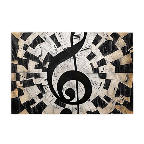 Musik-Notenschlüssel-gedrucktes Bild, personalisiertes Holzpuzzle, 1000 Teile, interessante Puzzles für Erwachsene und Familien, Kinder, Landschaftstierpuzzle Musik-Notenschlüssel-gedrucktes Bild, personalisiertes Holzpuzzle, 1000 Teile, interessante Puzzles für Erwachsene und Familien, Kinder, Landschaftstierpuzzle von BEIVGOXL