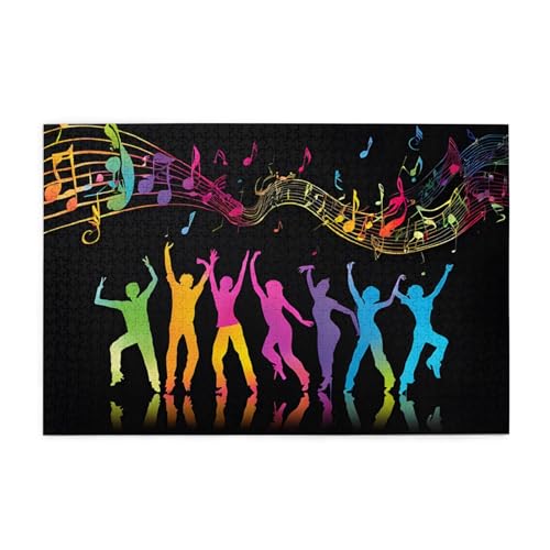 Tanz mit Musik, gedrucktes Bild, personalisiertes Holzpuzzle, 1000 Teile, interessante Puzzles für Erwachsene und Familien, Kinder, Landschaftstierpuzzle Tanz mit Musik, gedrucktes Bild, personalisiertes Holzpuzzle, 1000 Teile, interessante Puzzles für Erwachsene und Familien, Kinder, Landschaftstierpuzzle von BEIVGOXL