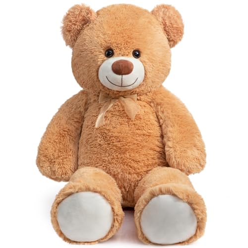 BEJOY 100cm Teddybär, Riesen Plüschtiere Kuschelbären große Stofftier Schmusetier, Liebesgeschenk Geburtstag, Valentinstag, Hellbraun BEJOY 100cm Teddybär, Riesen Plüschtiere Kuschelbären große Stofftier Schmusetier, Liebesgeschenk Geburtstag, Valentinstag, Hellbraun von BEJOY