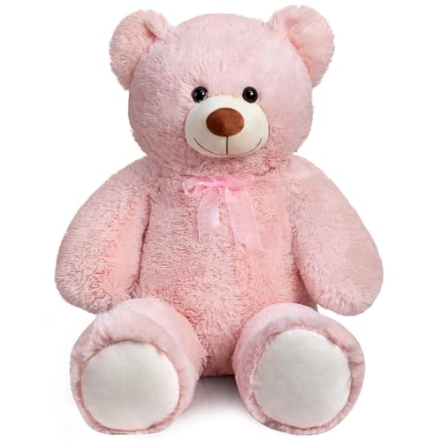 BEJOY 100cm Teddybär, Riesen Plüschtiere Kuschelbären große Stofftier Schmusetier, Liebesgeschenk Geburtstag, Valentinstag, Hellrosa BEJOY 100cm Teddybär, Riesen Plüschtiere Kuschelbären große Stofftier Schmusetier, Liebesgeschenk Geburtstag, Valentinstag, Hellrosa von BEJOY