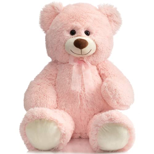 BEJOY 90cm Teddybär Stofftier Plüschtier Großes Liebesgeschenk Kuscheltier für Freundin und Kinder 36inch Teddybären, Rosa von BEJOY
