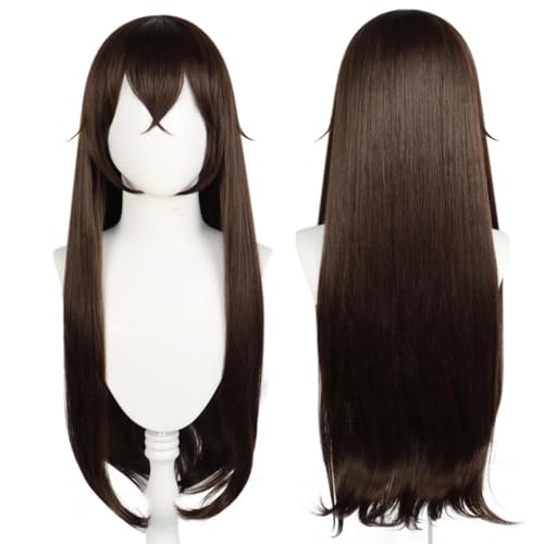 Anime Amber Cosplay Perücke, Frauen Dunkelbraun Lange Haare Perücken für Halloween Kostüm Party Zubehör Anime Amber Cosplay Perücke, Frauen Dunkelbraun Lange Haare Perücken für Halloween Kostüm Party Zubehör von BELEB