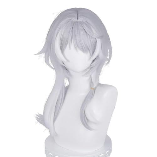 Anime Cipher Cosplay Perücke Frauen Lange Silber Weiß Synthetisches Haar für Halloween Kostüm Party von BELEB