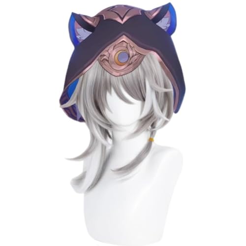 Anime Cipher Perücke Honkai: Star Rail Amphoreus Rollen Cosplay mit kostenlosem Haarnetz Silber Grau Farbe für Frauen Anime Cipher Perücke Honkai: Star Rail Amphoreus Rollen Cosplay mit kostenlosem Haarnetz Silber Grau Farbe für Frauen von BELEB
