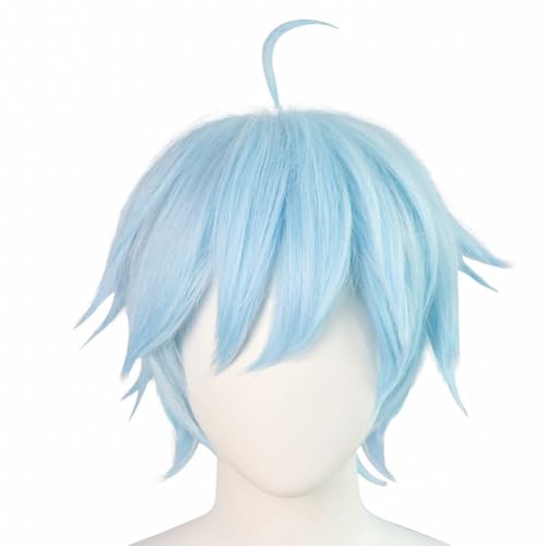 Anime Cosplay Chongyun Perücke, Junge Hellblau Kurzes Haar Perücken für Halloween Kostüm Party Accesorios Anime Cosplay Chongyun Perücke, Junge Hellblau Kurzes Haar Perücken für Halloween Kostüm Party Accesorios von BELEB