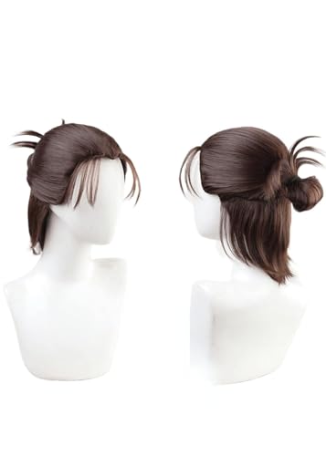 Anime Cosplay Eren Jaeger Perücke, Dunkelbraunes Halb Geflochtenes Haar Kurzes Haar Für Halloween, Party, Karneval, Nachtleben, Konzerte Anime Cosplay Eren Jaeger Perücke, Dunkelbraunes Halb Geflochtenes Haar Kurzes Haar Für Halloween, Party, Karneval, Nachtleben, Konzerte von BELEB