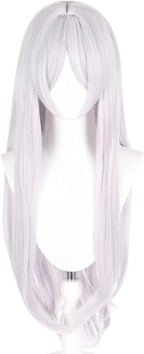 Anime Cosplay Frieren Perücke, Silber Grau Langes Haar Perücken, Halloween Kostüm Party Zubehör Anime Cosplay Frieren Perücke, Silber Grau Langes Haar Perücken, Halloween Kostüm Party Zubehör von BELEB