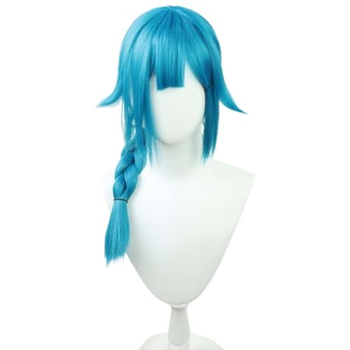 Anime Cosplay Jinx Cos Perücke, Frauen Blau Lange Zopf Perücken Für Halloween, Party, Karneval, Nachtleben, Konzerte, Hochzeiten Anime Cosplay Jinx Cos Perücke, Frauen Blau Lange Zopf Perücken Für Halloween, Party, Karneval, Nachtleben, Konzerte, Hochzeiten von BELEB