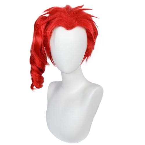 Anime Cosplay Kakyoin Tenmei Perücke Rot Kurzes Haar Für Halloween Kostüm Party, Anime Show, Cosplay Event von BELEB
