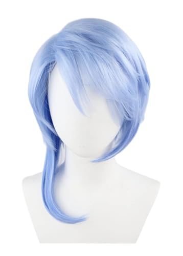Anime Cosplay Kamisato Ayato Perücke, Hellblau Kurzes Haar Perücken für Halloween Kostüm Party Accesorios Anime Cosplay Kamisato Ayato Perücke, Hellblau Kurzes Haar Perücken für Halloween Kostüm Party Accesorios von BELEB
