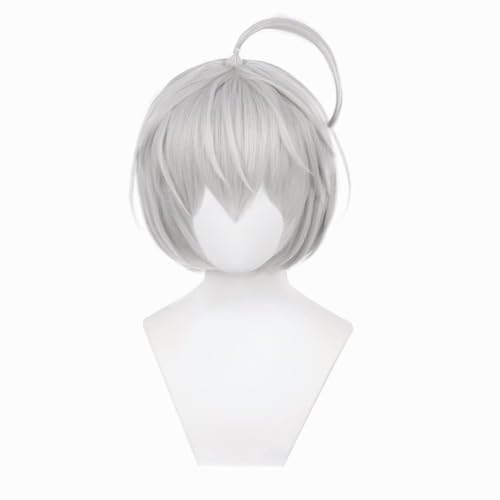 Anime Cosplay Kostüm Senju Kawaragi Perücke, Silber Grau Bobo Kurzes Haar Für Halloween, Party, Karneval, Nachtleben, Konzerte, Hochzeiten Anime Cosplay Kostüm Senju Kawaragi Perücke, Silber Grau Bobo Kurzes Haar Für Halloween, Party, Karneval, Nachtleben, Konzerte, Hochzeiten von BELEB