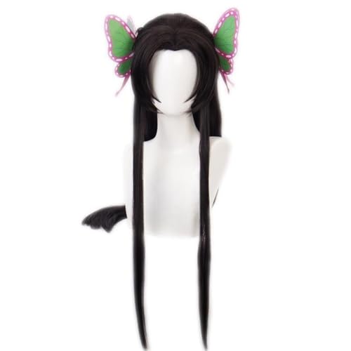 Anime Cosplay Lange Ponytails Haar Perücke für Kochou Kanae Rollenspiel Halloween Perücken + 2 Schmetterling Haar Zubehör Anime Cosplay Lange Ponytails Haar Perücke für Kochou Kanae Rollenspiel Halloween Perücken + 2 Schmetterling Haar Zubehör von BELEB