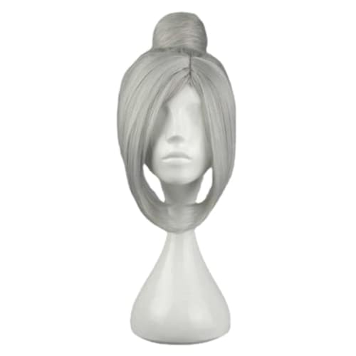 Anime Cosplay Meiko Shiraki Perücke, Silber Grau Kurze Perücken Für Halloween, Party, Karneval, Nachtleben, Konzerte, Hochzeiten von BELEB