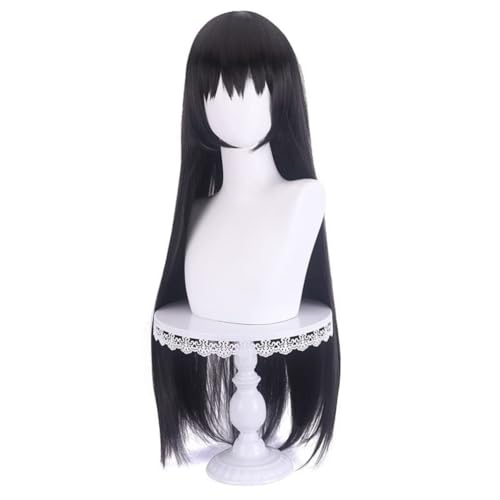 Anime Cosplay Perücke, Schwarzes langes glattes Haar Kostüm Perücken Halloween Party Comic Perücke Anime Cosplay Perücke, Schwarzes langes glattes Haar Kostüm Perücken Halloween Party Comic Perücke von BELEB