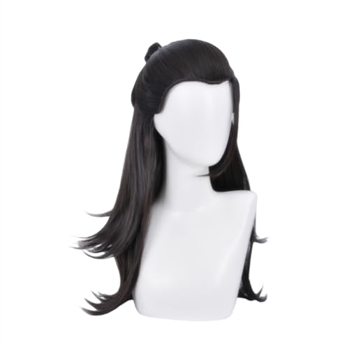 Anime Cosplay Perücke Atmungsaktiv Hitzebeständige Fasern Kostüm Perücke für Weihnachten Halloween Party Comic Con (Geto Suguru-Long Hair) von BELEB