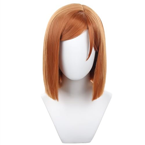 Anime Cosplay Perücke Atmungsaktiv Hitzebeständige Fasern Kostüm Perücke für Weihnachten Halloween Party Comic Con (Kugisaki Nobara) von BELEB