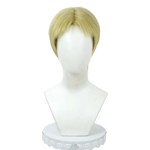Anime Cosplay Reiner Braun Perücke, Männer Kurze Haare Perücken, Halloween Kostüm Party Zubehör Anime Cosplay Reiner Braun Perücke, Männer Kurze Haare Perücken, Halloween Kostüm Party Zubehör von BELEB
