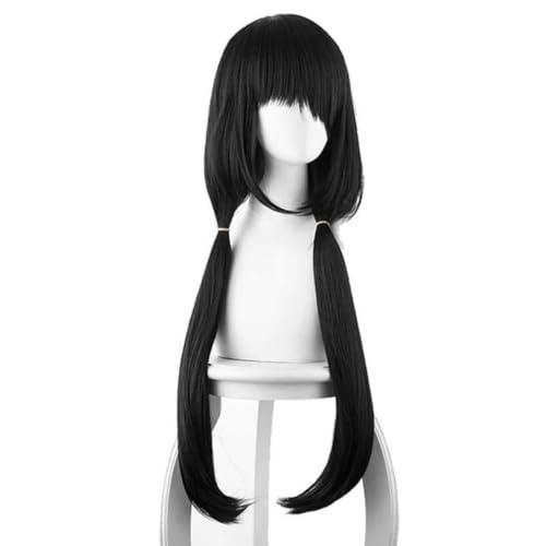 Anime Cosplay Tokisaki Kurumi Schwarz 2 Pferde Zöpfe Lange Haare Perücke für Halloween Party Anime Cosplay Tokisaki Kurumi Schwarz 2 Pferde Zöpfe Lange Haare Perücke für Halloween Party von BELEB