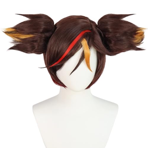 Anime Cosplay Xinyan Perücke, Frauen Dunkelbraun Kurze Haare Perücken für Halloween Kostüm Party Accesorios Anime Cosplay Xinyan Perücke, Frauen Dunkelbraun Kurze Haare Perücken für Halloween Kostüm Party Accesorios von BELEB