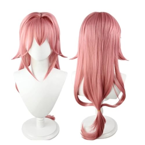 Anime Cosplay Yae Miko Perücke, Frauen rosa Lange Haare Perücken für Halloween Kostüm Party Accesorios, Anime Cosplay Yae Miko Perücke, Frauen rosa Lange Haare Perücken für Halloween Kostüm Party Accesorios, von BELEB
